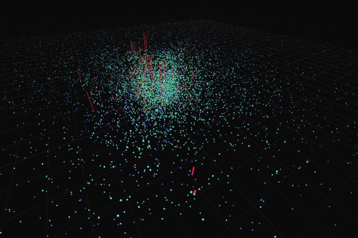 Bitcoin live node map